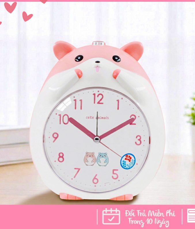 Đồng Hồ Báo Thức Hình Thú Dễ Thương Cho Bé Trang Trí Bàn Học Phòng Ngủ