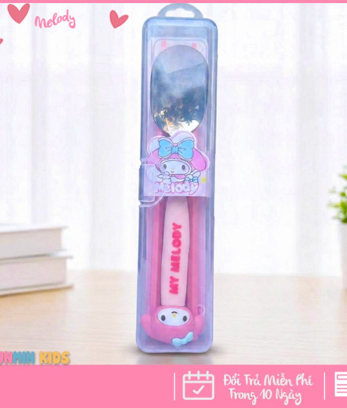Bộ Thìa + Đũa Cho Bé 5 - 10 Tuổi – Thiết Kế Nhân Vật 3D Dễ Thương Cho Bé