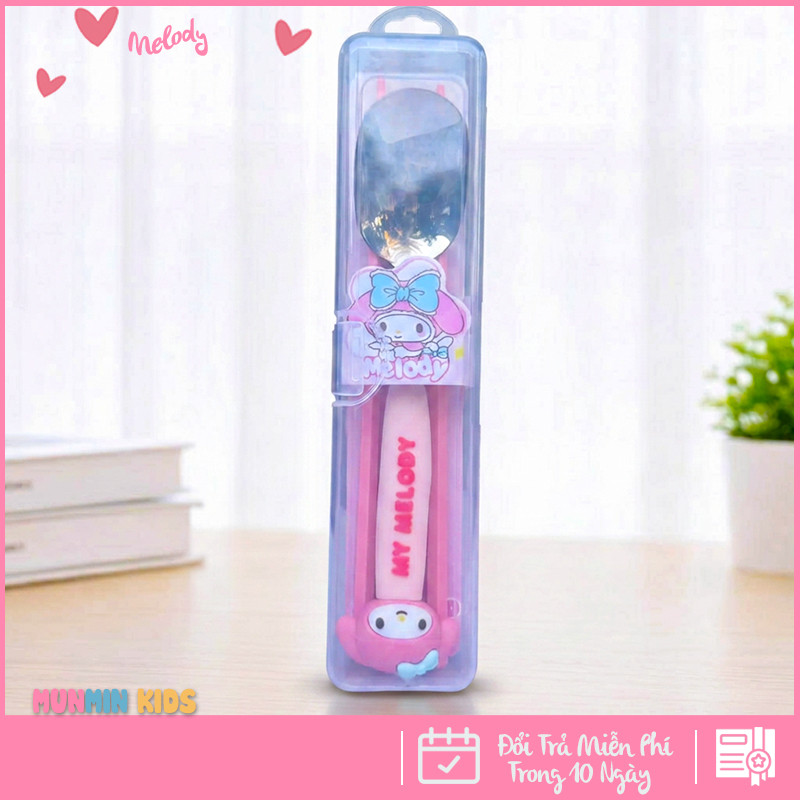 Bộ Thìa + Đũa Cho Bé 5 - 10 Tuổi – Thiết Kế Nhân Vật 3D Dễ Thương Cho Bé