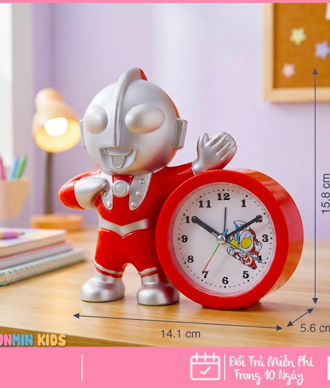 Đồng Hồ Báo Thức Hình Thú Dễ Thương Cho Bé - Thỏ Mèo Hươu Chó, Có Nhạc Đèn Ngủ Báo Lại, Chạy Êm Để Bàn Phòng Ngủ Trẻ Em