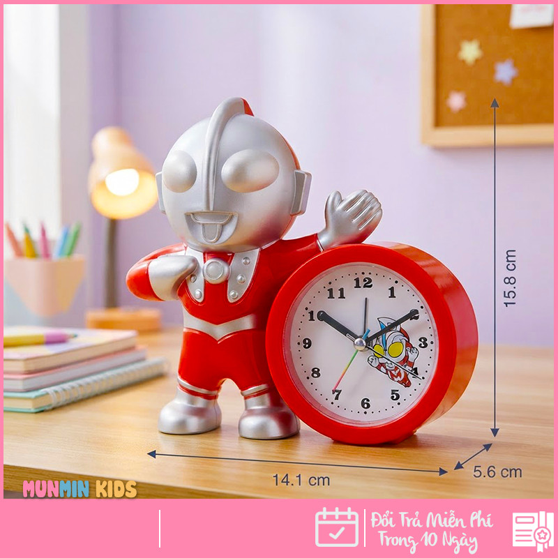 Đồng Hồ Báo Thức Hình Thú Dễ Thương Cho Bé - Thỏ Mèo Hươu Chó, Có Nhạc Đèn Ngủ Báo Lại, Chạy Êm Để Bàn Phòng Ngủ Trẻ Em